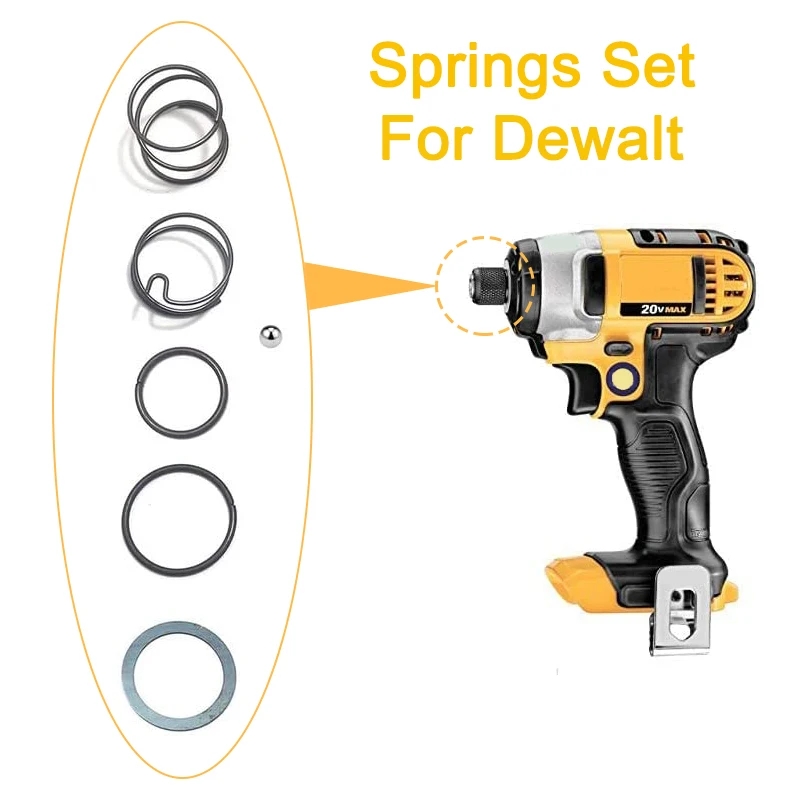 1 Set Spring Steel Ball Impact Driver N078434 For Dewalt 20V Impact Wrench Accessories Power Tool Parts Small Compression Spring AliExpress