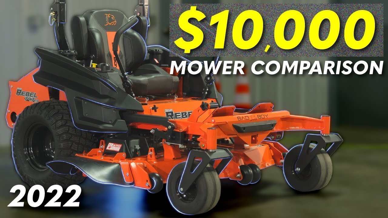  10 000 Zero Turn Mower Comparison 2022 Bad Boy Vs Husqvarna YouTube