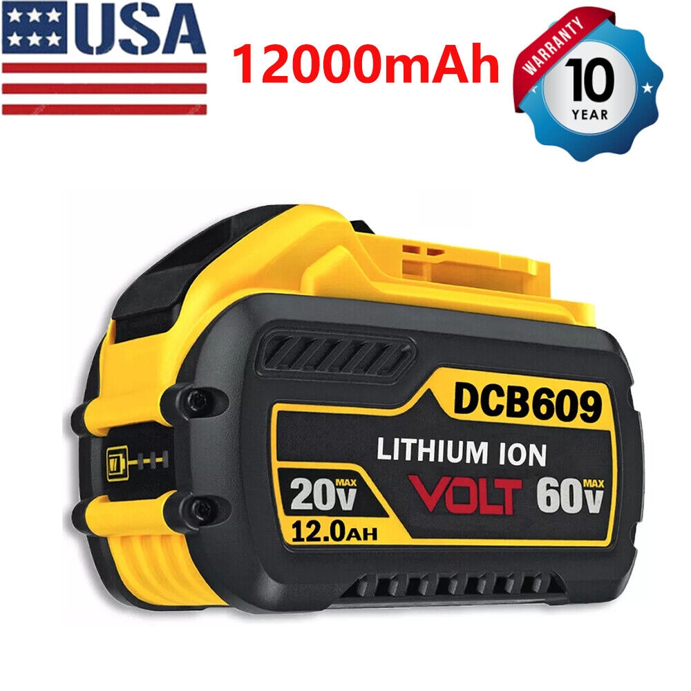 12 0AH 12Ah DCB606 1 For DEWALT DCB612 2 20V 60V MAX FLEXVOLT Li Ion Battery