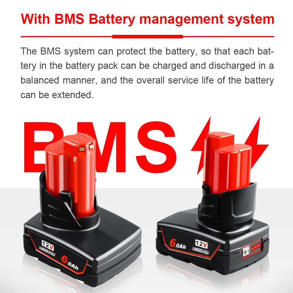 12V 6Ah 9Ah Li ion Battery For Milwaukee 12V Tools M12 12V M12B6 XC 6 0Ah Cordless Drill Lithium Ion Batteries 48 11 2402 AliExpress