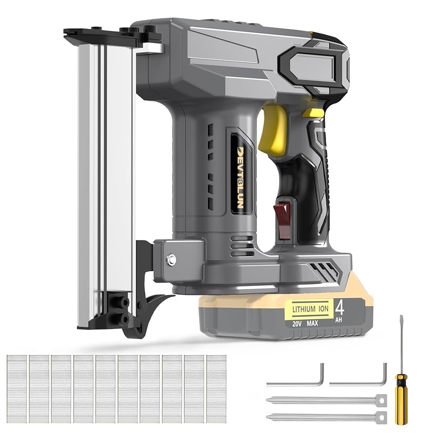 18 Gauge Cordless Brad Nailer For Dewalt 20V Battery No Battery Nail Gun Battery Powered Brushless Electric Nail Gun With 1000pcs Nails 3 8 To 1 1 4 Inch Lightweight For Home DIY Woodworking Amazon