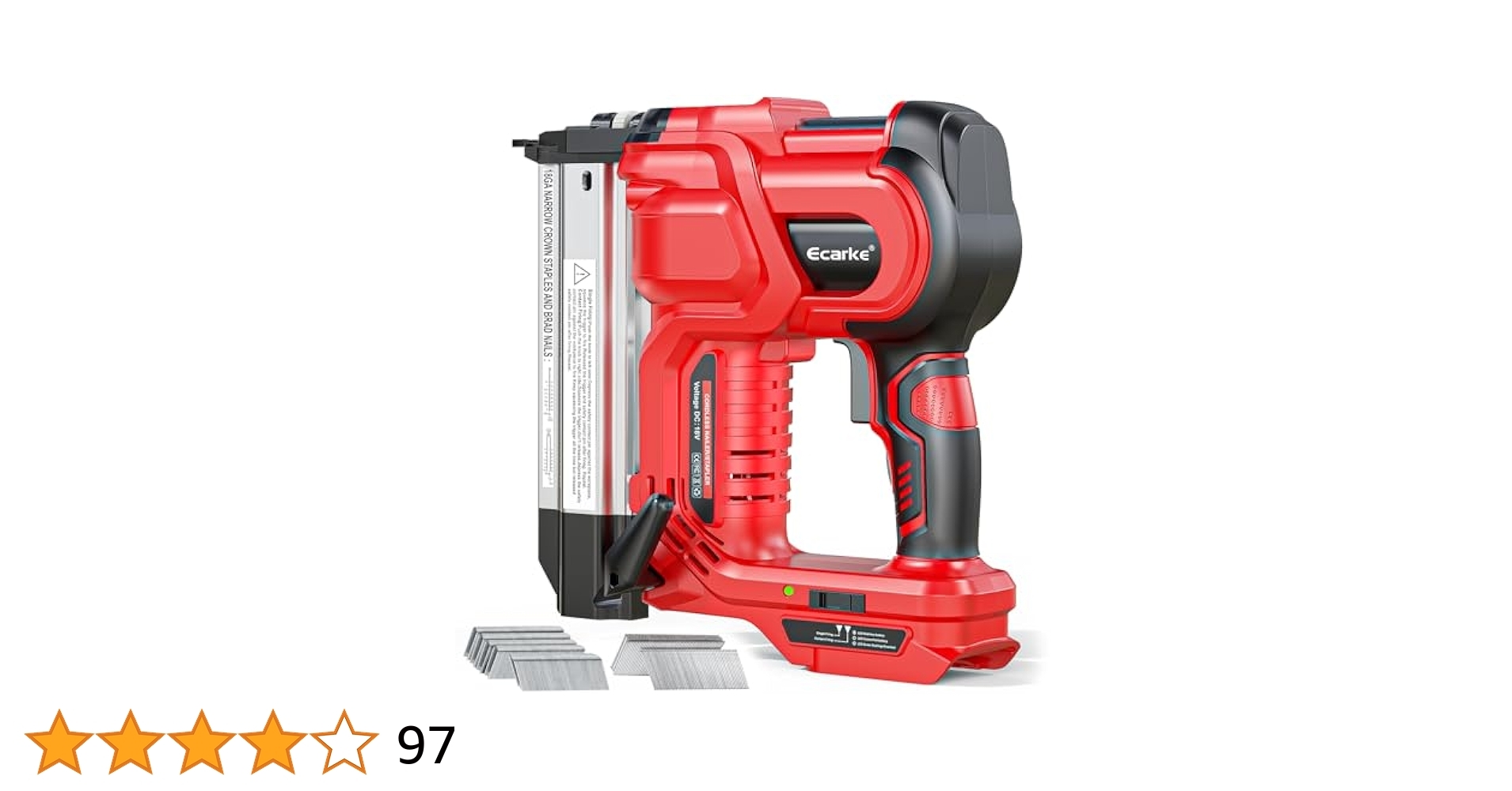 18 Gauge Electric Nail Gun For Milwaukee Battery 2 In 1 Cordless Brad Nailer And Stapler With 18GA Nails Staples Battery For M18 18V Power 2 Firing Modes For Trim Wood Crafting Home DIY Amazon