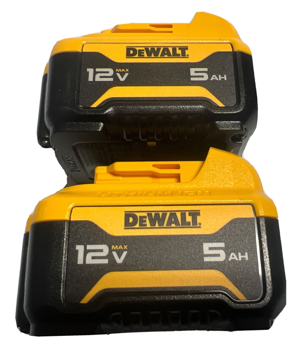  2 NEW Genuine DEWALT DCB126 12V 12 Volt MAX 5 0Ah Battery Packs W Fuel Gauge