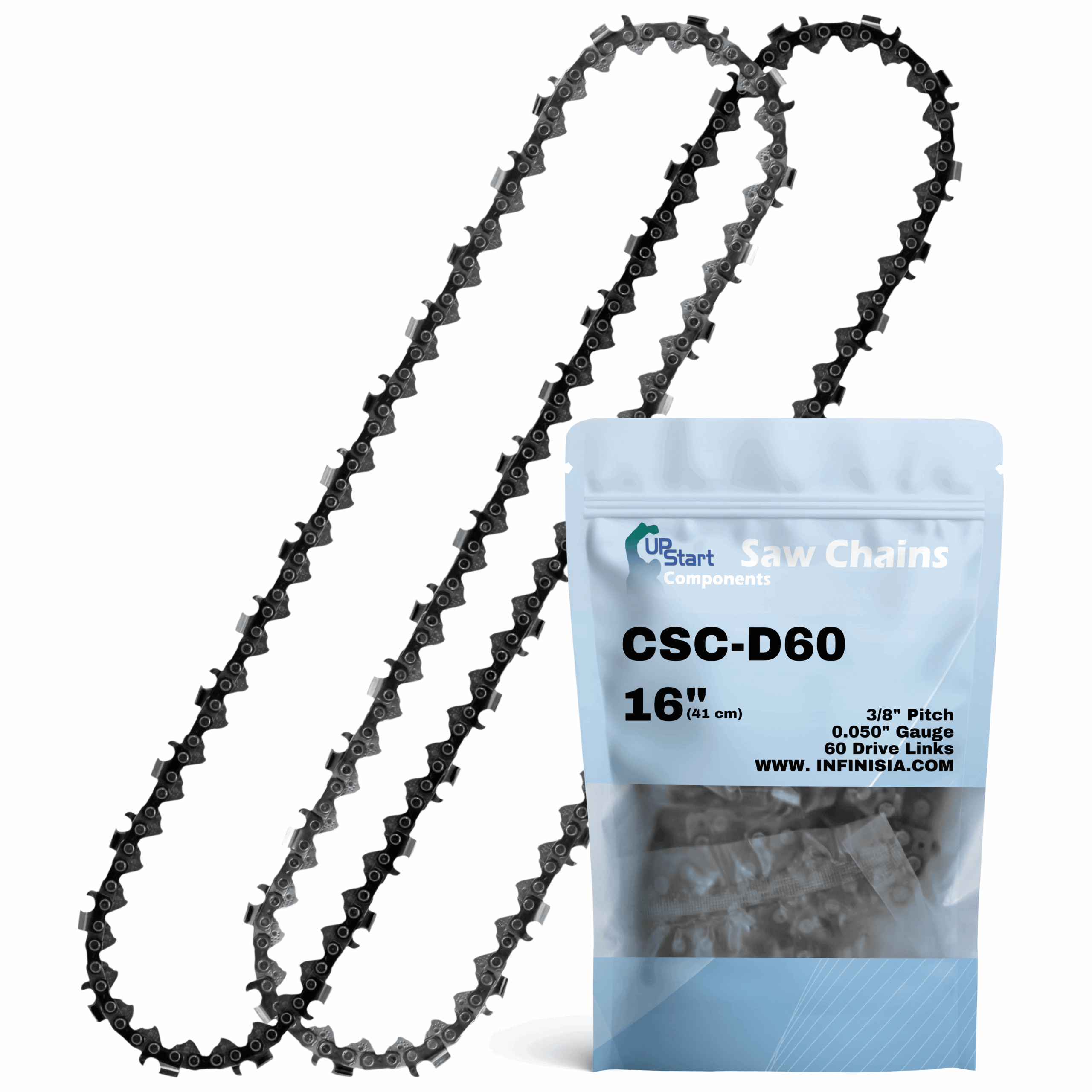 2 Pack 16 Inch Chainsaw Chain Replacement For Husqvarna 365 D60 16 3 8 050 60 Drive Links Walmart