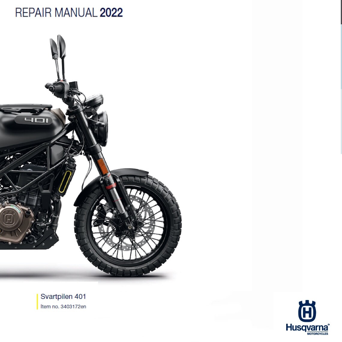 2022 HUSQVARNA SVARTPILEN 401 Repair Manual Etsy