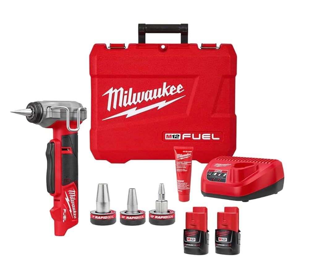 2532 22 M12 FUEL Cordless 3 8 In 1 In PEX Expansion Tool Kit With 2 2 0 Ah Batteries 3 Rapid Seal Expansion Heads Amazon