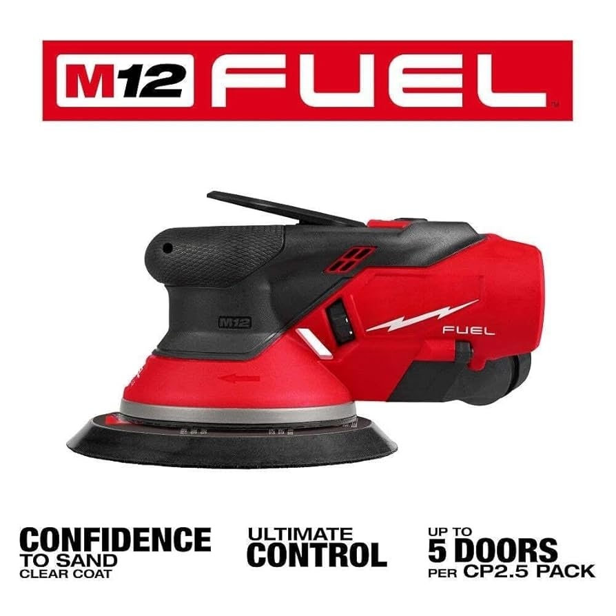 2585 20 For Milwaukee M12 FUEL 6 Random Orbital Sander 3 16 Tool Only Amazon