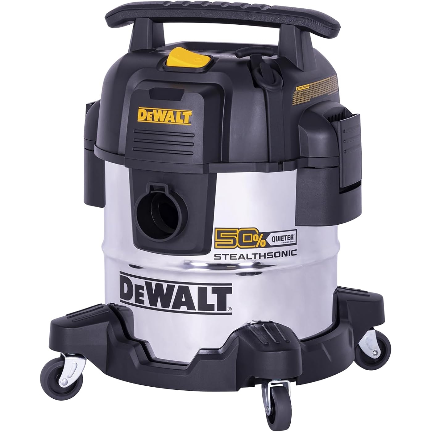  28 mo Finance DEWALT 5 Gallon STEALTHSONIC Shop Vacuum Wet And Dry Powerful Suction Portable Shop Vac With Attachments Ultra Quiet Wet Dry Vacuum For Home Garage Car Workshop Jobsite DXV05S QT 