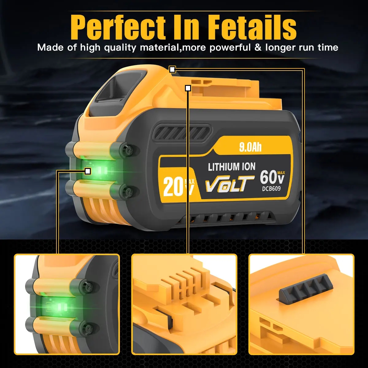 3 0Ah 6 0Ah 9 0Ah For DeWalt 20V 60V MAX Lithium Battery DCB206 2 DCB205 2 DCB609 DCB606C For Flexvolt 60v Max Bater AliExpress