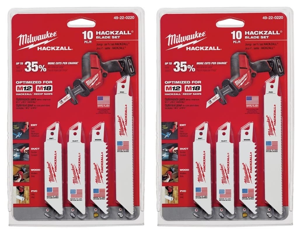 3 4In W Hackzall TM Blade Set 4 Reciprocating Saw Blades Amazon