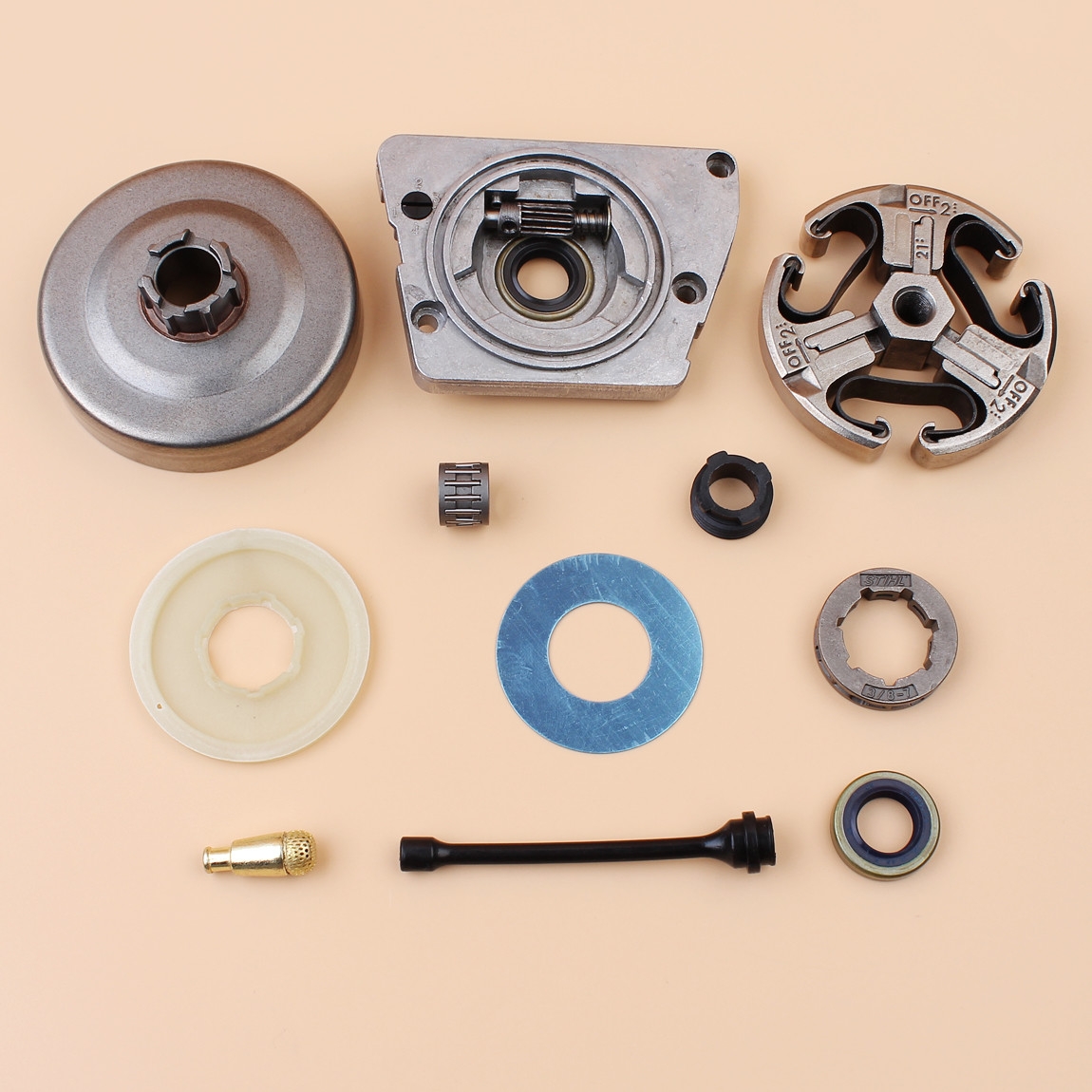 3 8 7T Clutch Drum Rim Sprocket Oil Pump For Husqvarna 61 66 266 268 272 272XP EBay