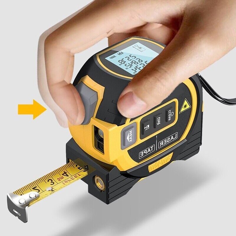 3 In 1 60m Measure Ruler Infrared LCD Display Distance Meter Laser Rangefinder