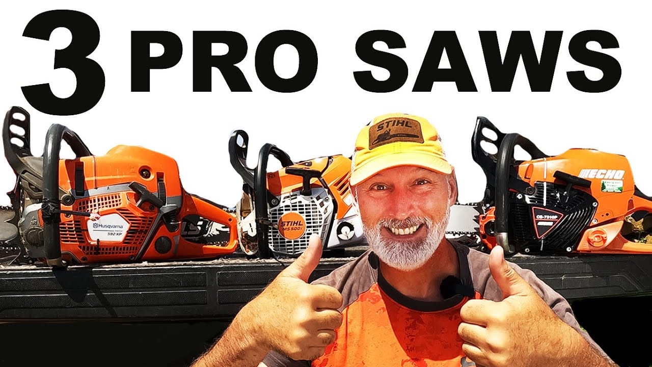 3 PRO SAWS STIHL Vs HUSQVARNA Vs ECHO YouTube