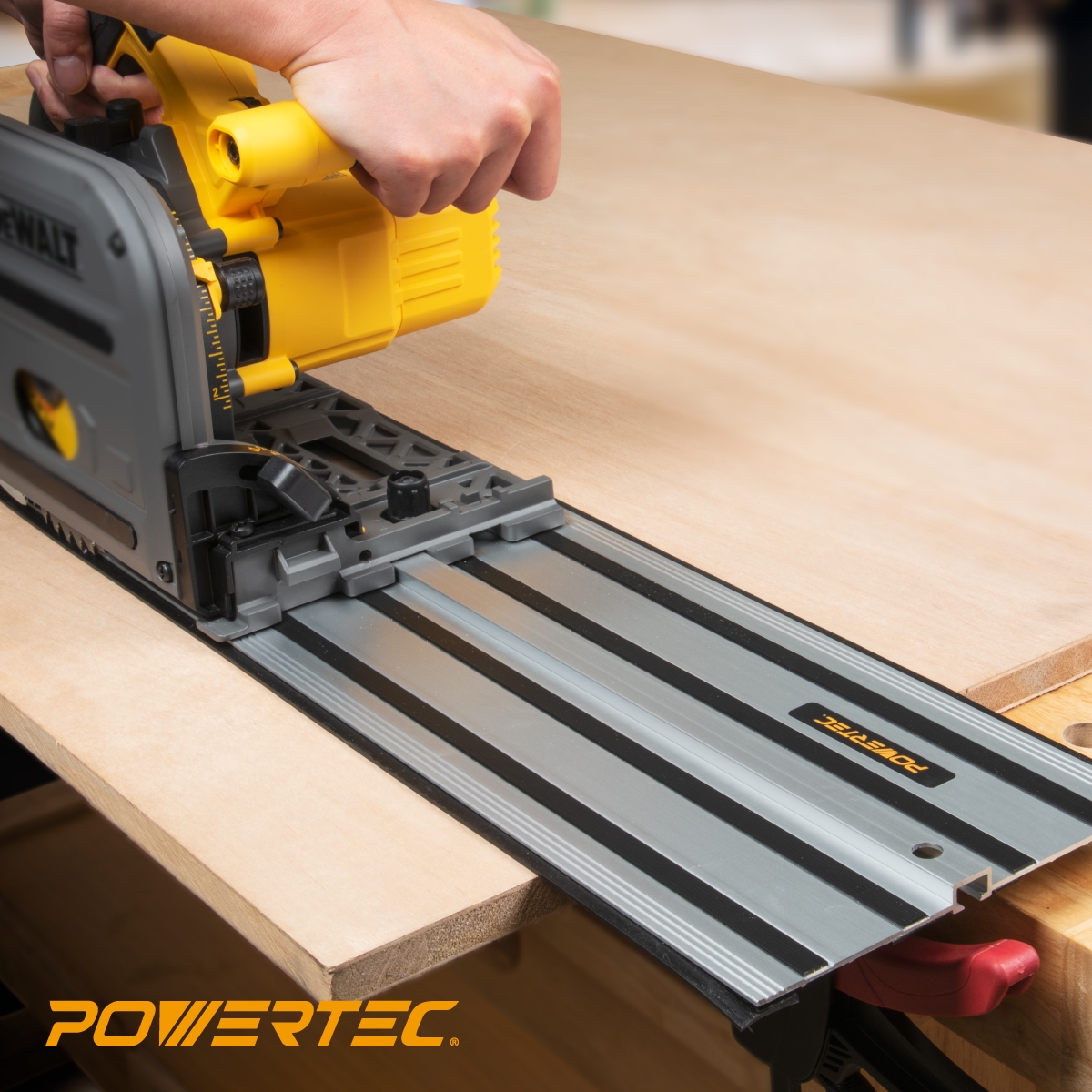 55 Inch Guide Rail Track For DeWalt Track Saw POWERTEC Woodworking Tools Accessories