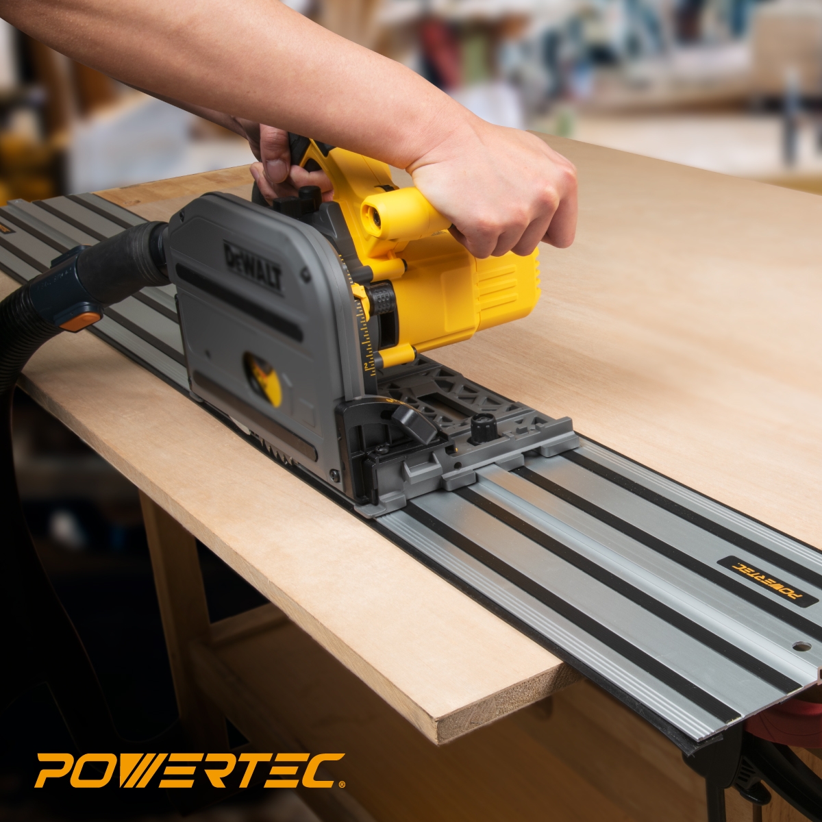 55 Inch Guide Rail Track For DeWalt Track Saw POWERTEC Woodworking Tools Accessories