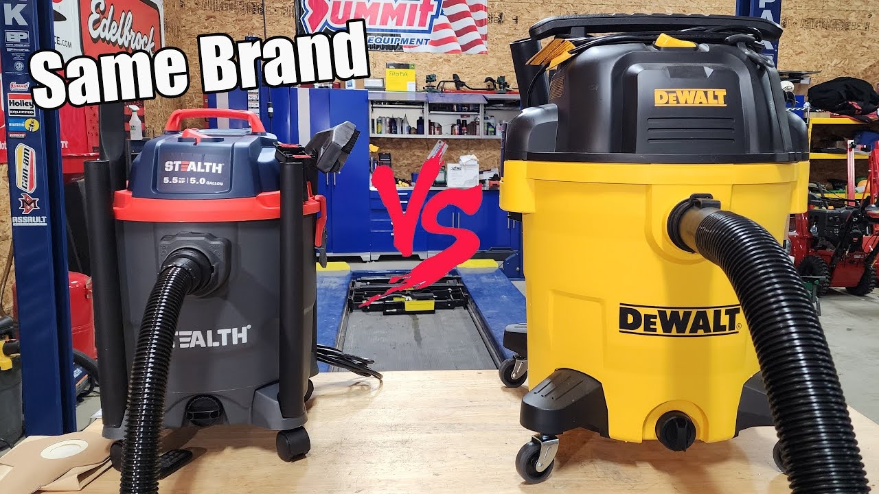  90 Stealth 5 5 Hp Vs 140 DEWALT Stealth Sonic 5 5 HP Wet Dry Vacuum Part 1 YouTube