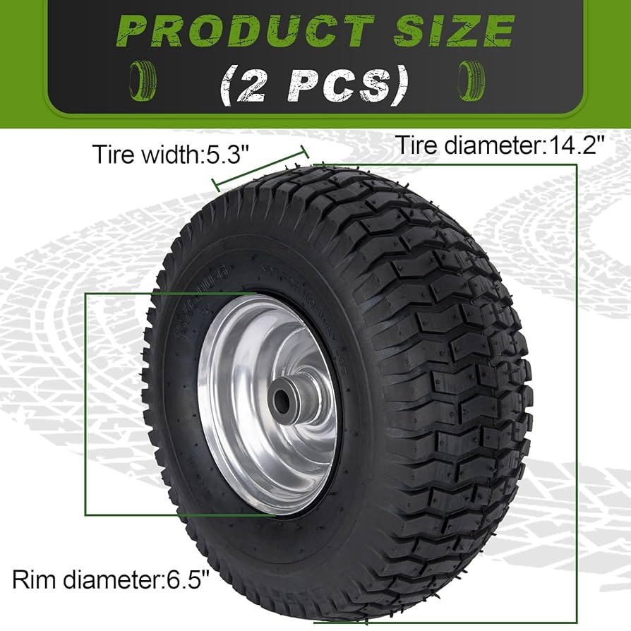 Amazon 15x6 00 6 Lawn Mower Tire Riding Mower Tire And Wheel Front Tire Compatible With John Deere Craftsman Husqvarna Lawn Mower Tires Tractors Tire Patio Lawn Garden