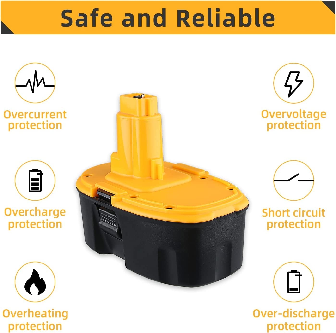 Amazon 18V Replacement Battery For DeWALT 18 Volt 5 0Ah XRP DC9096 Ni Mh Batteries Compatible With DC9098 DC9099 DW9095 DW9096 DW9098 Cordless Power Tools Tools U0026 Home Improvement