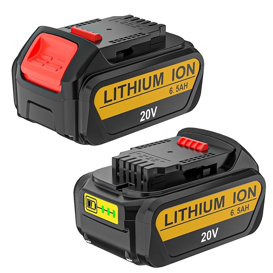 Amazon 2 Pack 6 5Ah Lithium ion Replacement Batteries Compatible With DeWalt 20V MAX Battery DCB204 DCB203 DCB200 2 DCB201 DCB180 DCD985B DCD DCF DCG Series Cordless Power Tools Tools U0026 Home Improvement