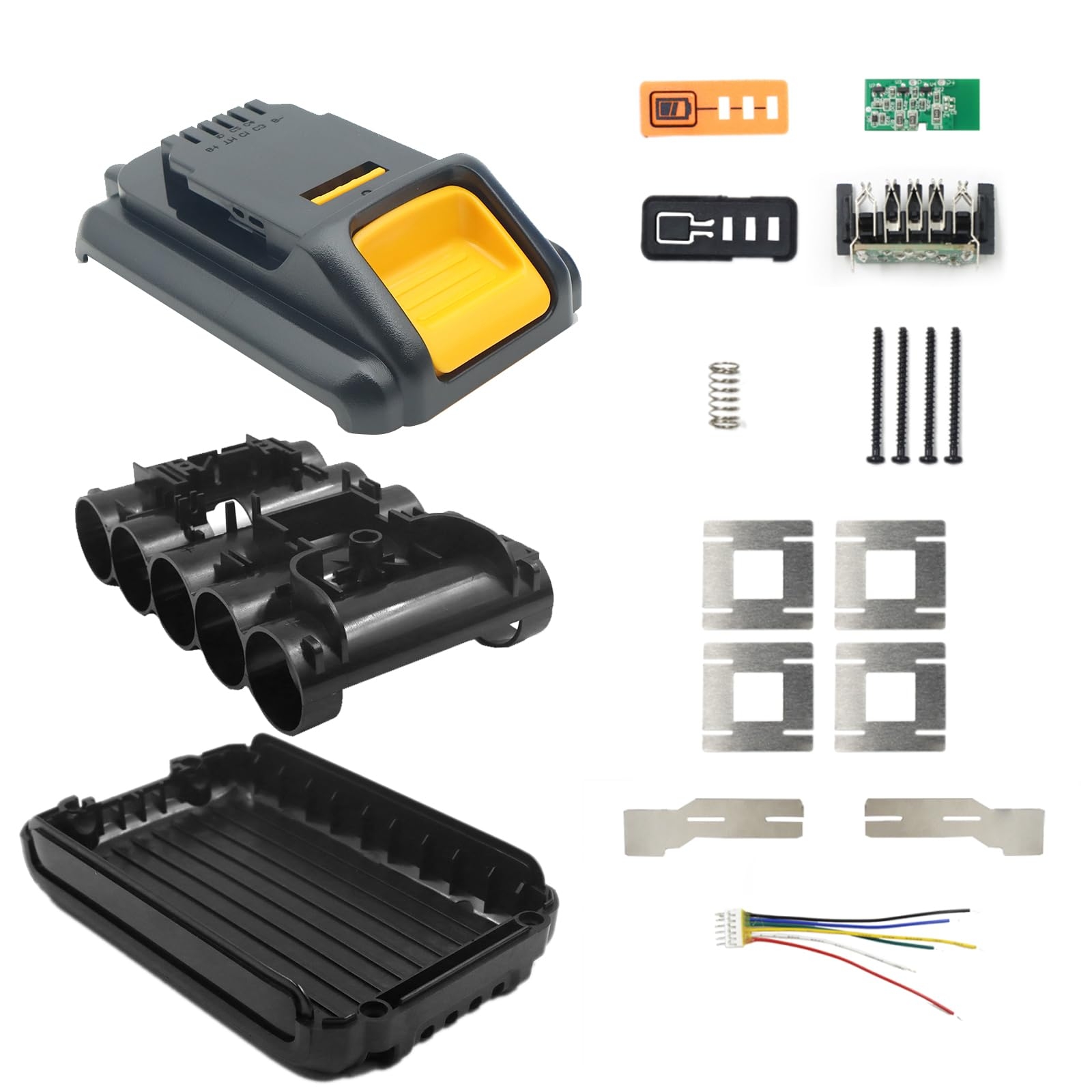 Amazon 20V 5Cell 21700 Battery Plastic Case Parts Replacement For Dewalt 20V Max Battery DCB230 DCB240 DCB200 Battery Case Cover Rebuild Kit Replacement Parts Box Housing Battery DIY Broken Repair Tools