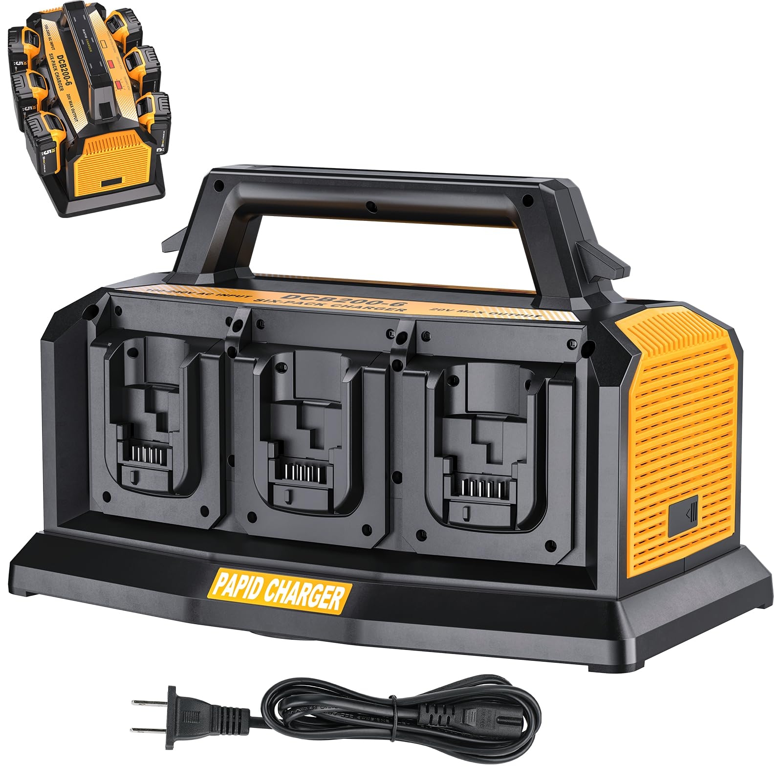 Amazon 20V Max Battery Rapid Meanwhile Fast Charger 6 Ports Charger Station For Dewalt 20V 60v Max Battery Simultaneous Charging Of 6 Port Each 3A Compatible With Dewalt 12V 20V 60V Multi Battery Tools Tools Home