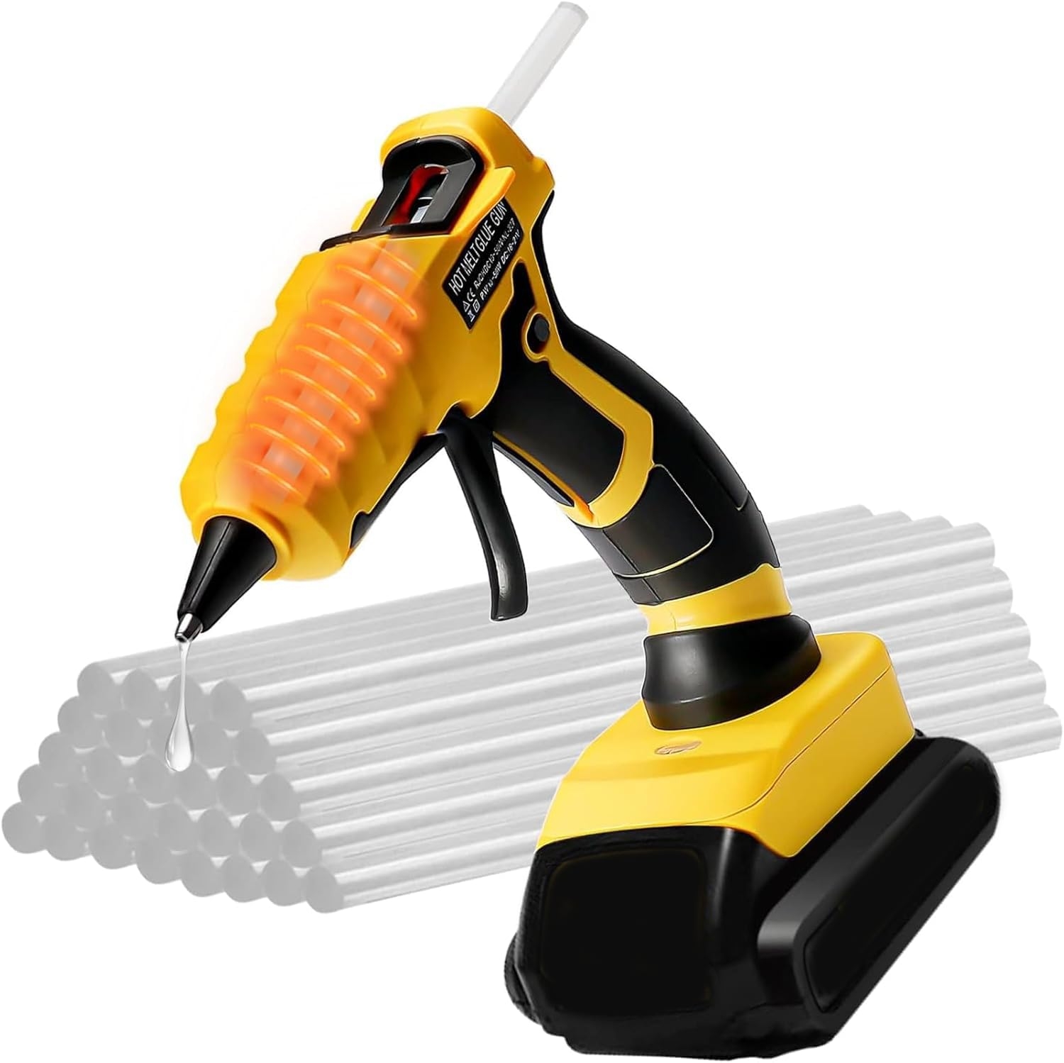 Amazon 2AH Battery Cordless Hot Glue Gun For Dewalt Wireless 