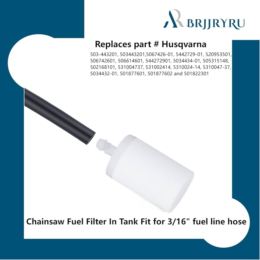 Amazon 6 Pack 503443201 591375401 503 443201 Fuel Filter Replace 591375401 For Husqvarna Chainsaw 503 44 32 01 503443201 506 26 41 11 506264111 506 26 41 01 501 87 76 01 506 26 41 01 506 26 41 11 Patio Lawn Garden