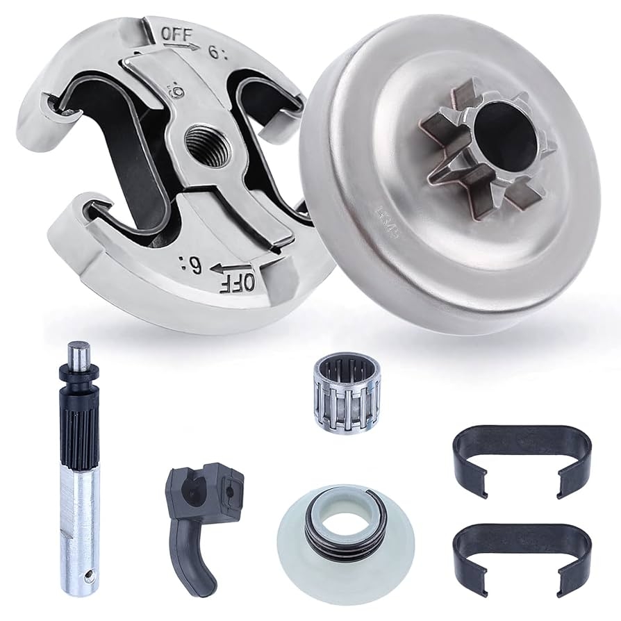 Amazon Adefol 325 7T Clutch Drum 8pcs Kit For Husqvarna 340 345 350 Chainsaw Replacement Parts With Clutc Spring Needle Bearing Oil Pump Worm Gear Oiler For 578097901 503931801 537110503 Accessories Patio Lawn Garden