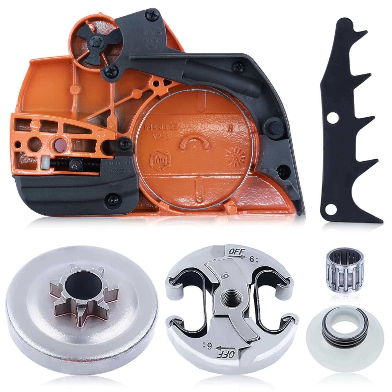 Amazon Adefol Chainsaw Brake Clutch Cover And 325 7T Clutch Drum For Husqvarna 445 450 With Worm Gear Needle Bearing Felling Dog Spike Replacement Parts For 544097902 578097901 503931801 Patio Lawn Garden