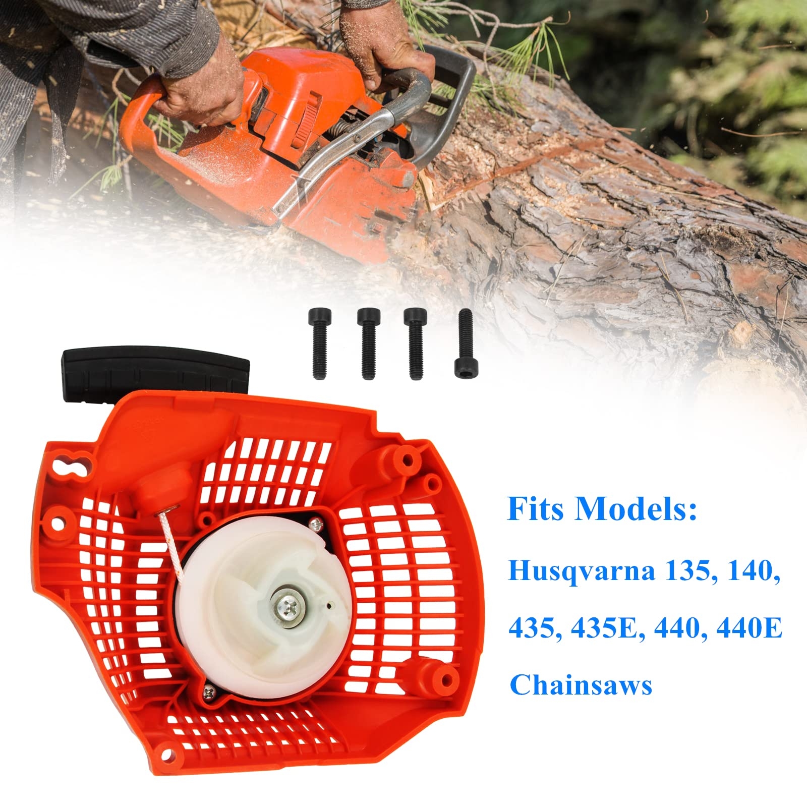 Amazon AILEETE Recoil Rewind Pull Starter Assembly 504597002 For Husqvarna 135 140 435 435E 440 440E Chainsaws Patio Lawn Garden