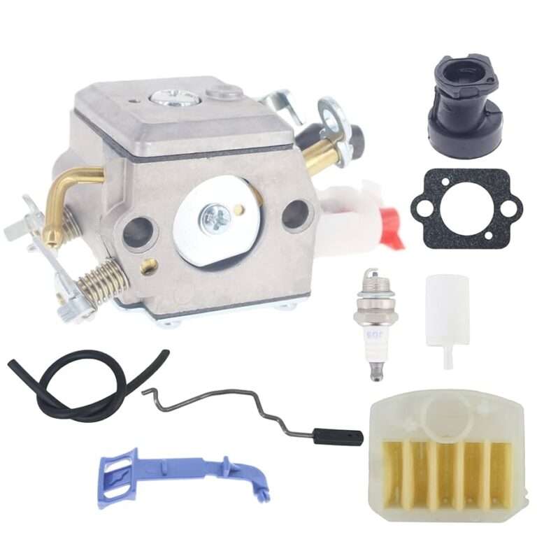 Amazon ANTO Carburetor For Husqvarna 350 340 345 346 XP 351 353 Chainsaw Replace C3 EL18B 503283208 Single Tube Carburetor With Air Filter Fuel Line Intake Manifold Kit Patio Lawn Garden
