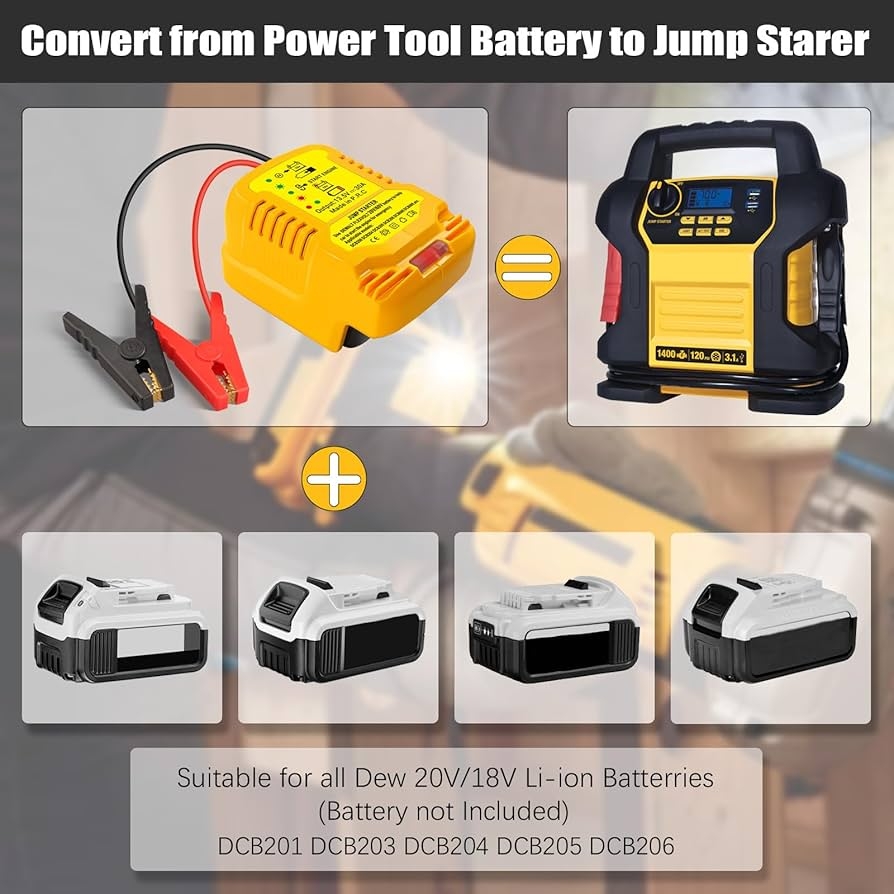 how to use dewalt jump starter