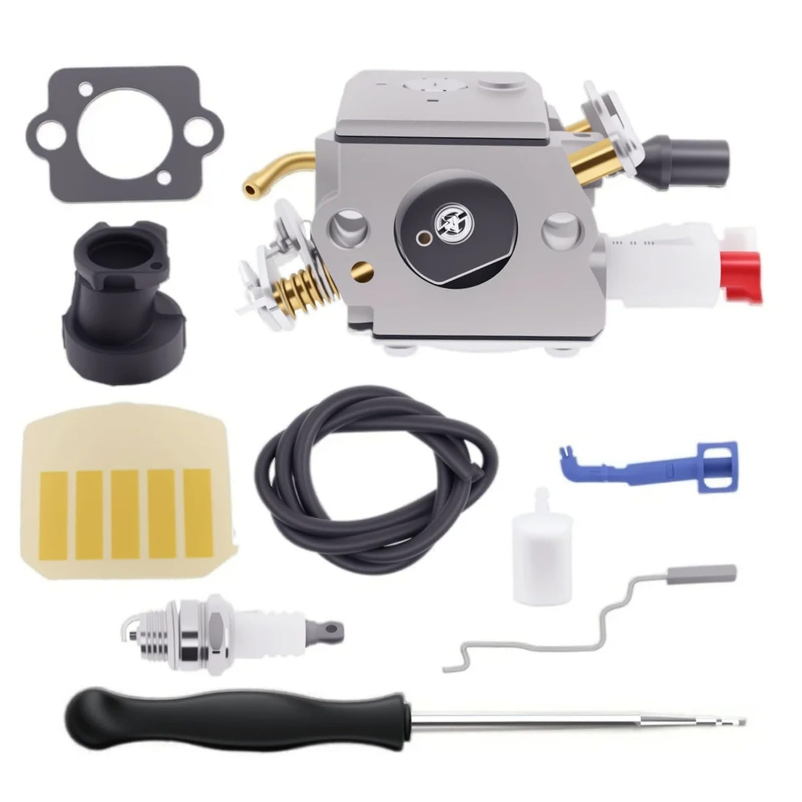 Amazon Cnfaner Carburetor For Husqvarna 350 340 Chainsaw Parts 351 353 340E 340EPA 345 345E 345EPA 346XP 350EPA 353EPA 354EPA Single Tube C3 EL18 With Adjustment Tool Kit Patio Lawn Garden