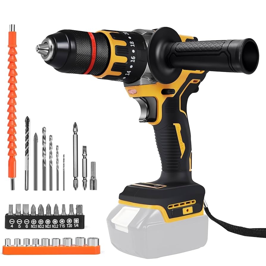 Amazon Cordless Hammer Drill Driver Compatible With Dewalt 20V Battery 1 2