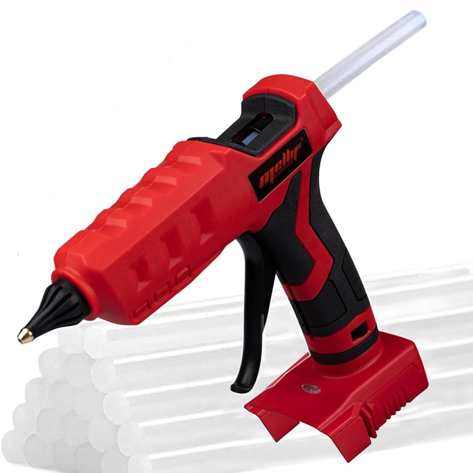Amazon Cordless Hot Glue Gun Compatible With Milwaukee 18V Battery Tool Only 100W Handheld Battery Powered Glue Gun Kit With 20PCS Full Size Glue Sticks For Arts Crafts DIY 