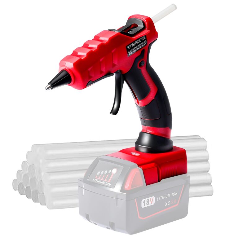 Amazon Cordless Hot Glue Gun For Milwaukee Suitable For Milwaukee 18V Li ion Battery 30s Quick Preheat Hot Melt Glue Gun With 30 Pcs Glue Sticks 7 150mm For Arts Crafts 