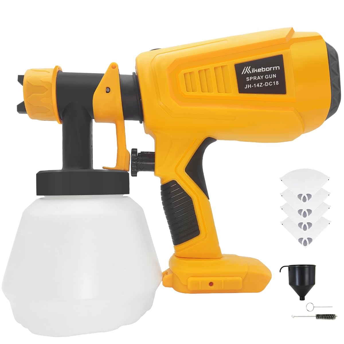 Amazon Cordless Paint Sprayer For Dewalt 20V Battery Spray Paint Gun With 4 Nozzles And 1000ml Container For House Painting Interior And Wood Walls Fence Not Included Battery Tools U0026 Home Improvement