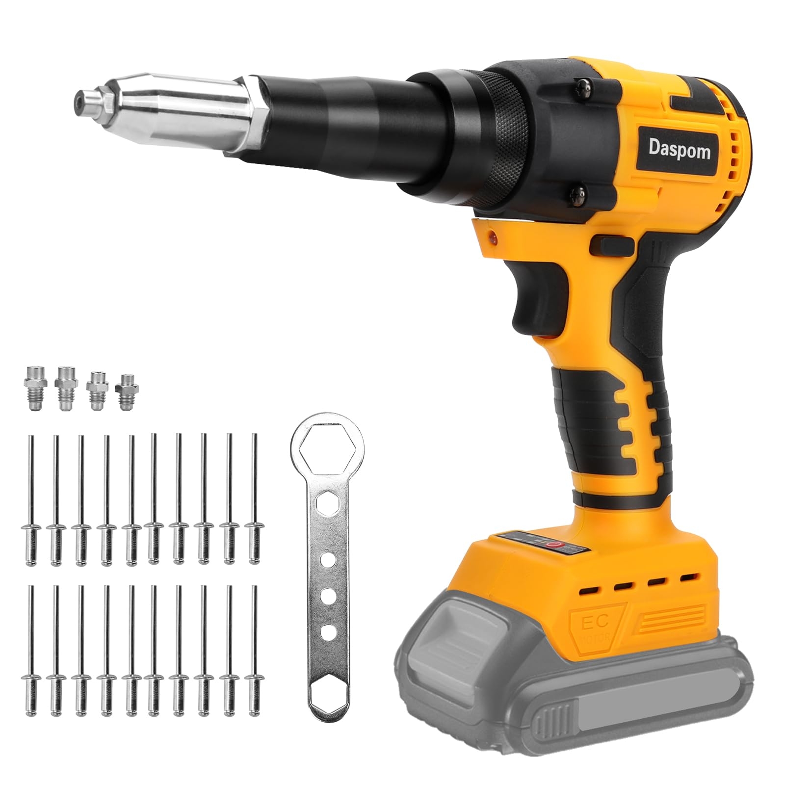 Amazon Cordless Rivet Gun Compatible With DeWalt 20V MAX Battery Brushless Motor Pop Rivet Gun With Aluminum Rivets 3 2 9mm And 4 Size Nose 1 8 5 32 3 16