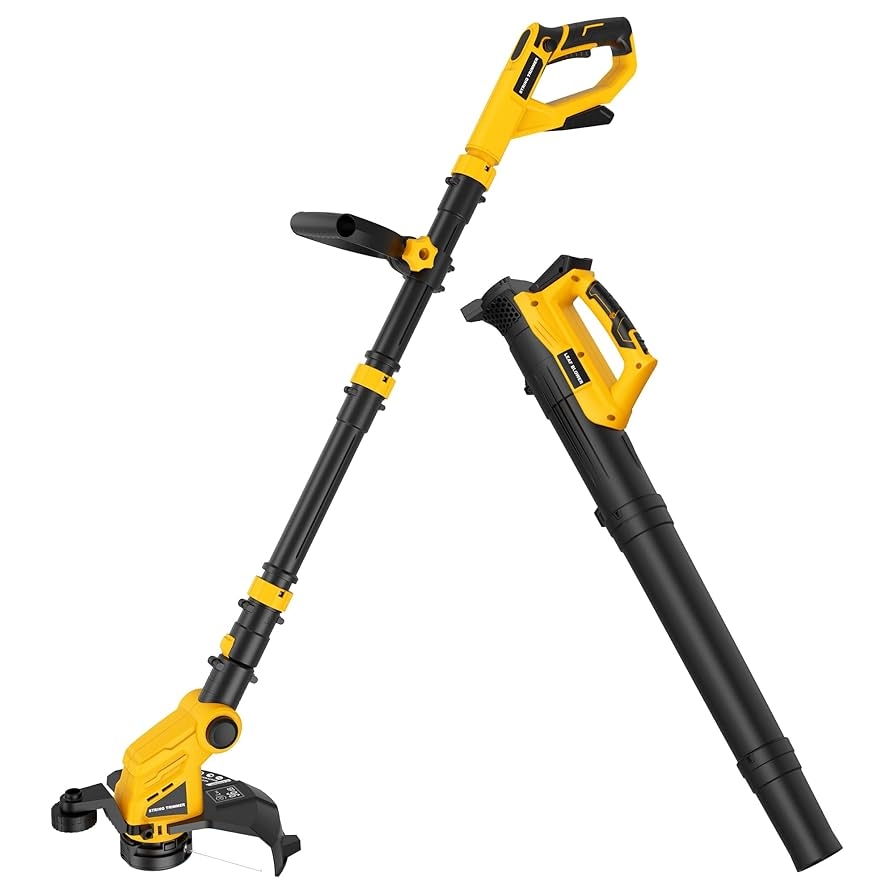 Amazon Cordless Weed Eater And Leaf Blower Combo Compatible With Dewalt 20V Max Battery Battery Not Included 12 Inch Weed Wacker String Trimmer With Auto Feed Lightweight Leaf Blower Cordless Patio Lawn U0026 Garden