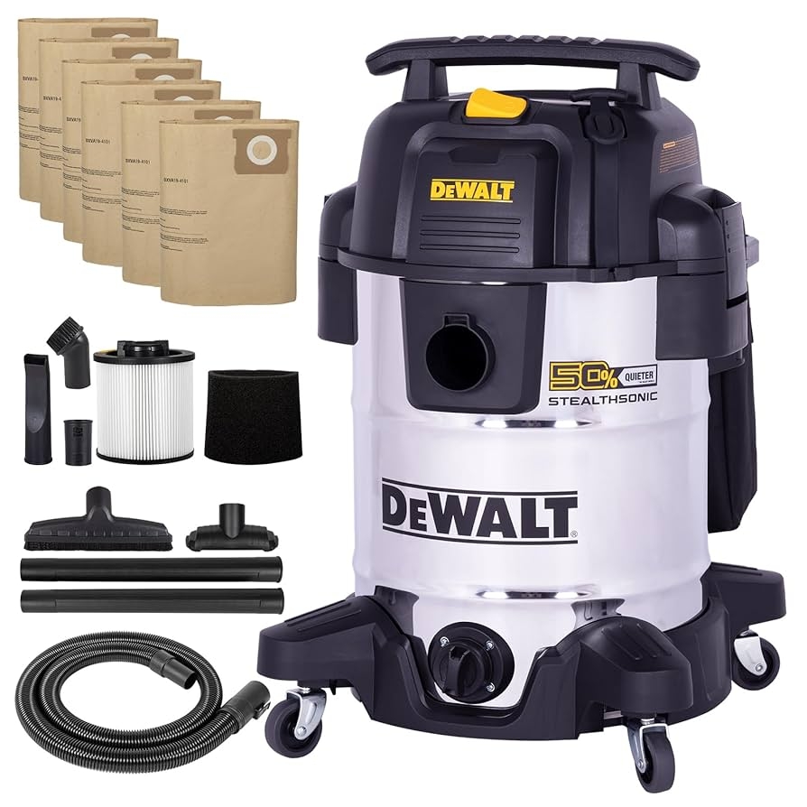 Amazon DEWALT 10 Gal Stealthsonic Shop Vacuum Wet And Dry 