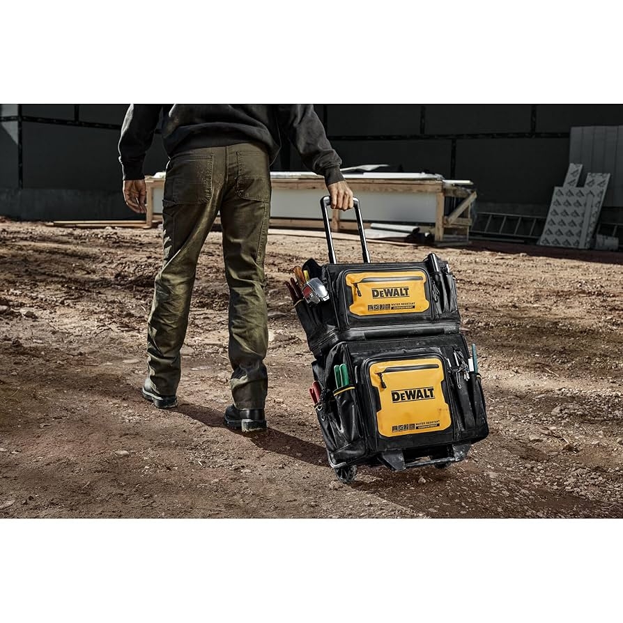 Amazon DEWALT 18 Inch Rolling Tool Storage Bag With 27 Pockets DWST560107 