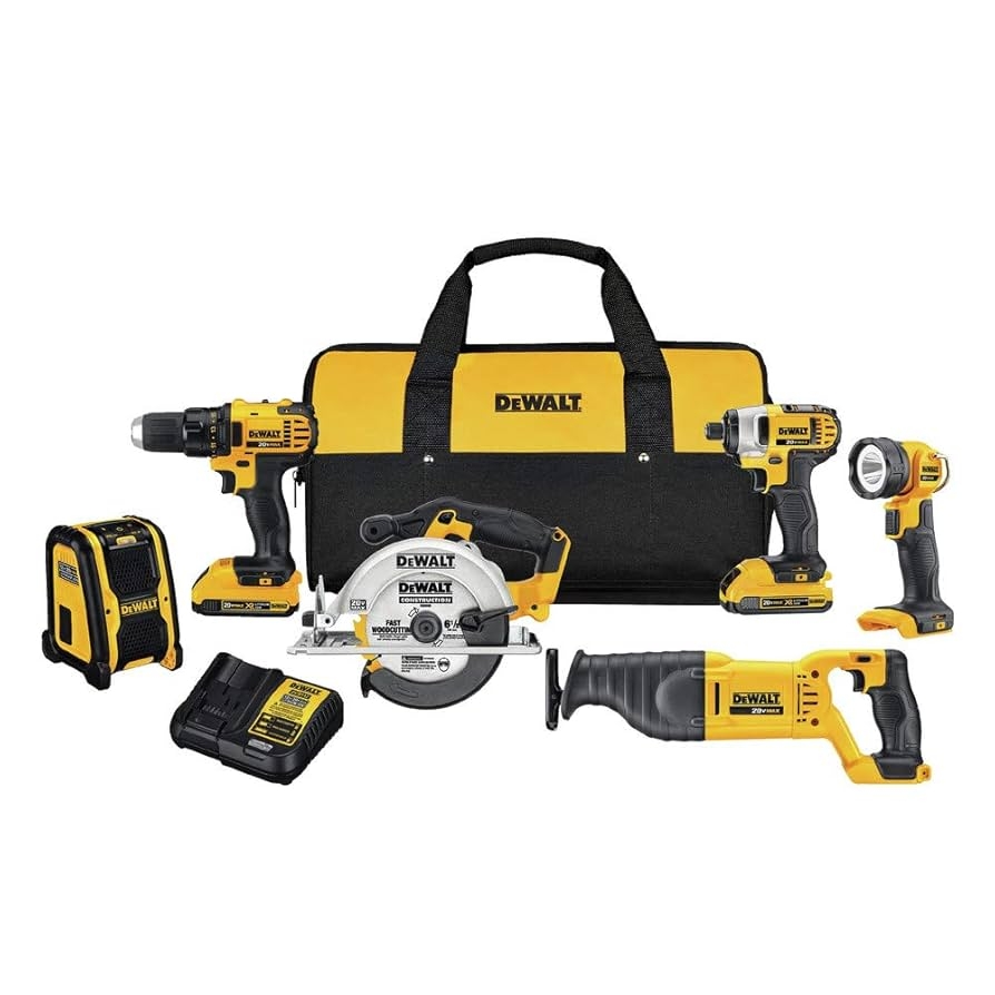 Amazon DEWALT 20V MAX Combo Kit Power Tool Combo Kit Compact 6 Tool DCK620D2 