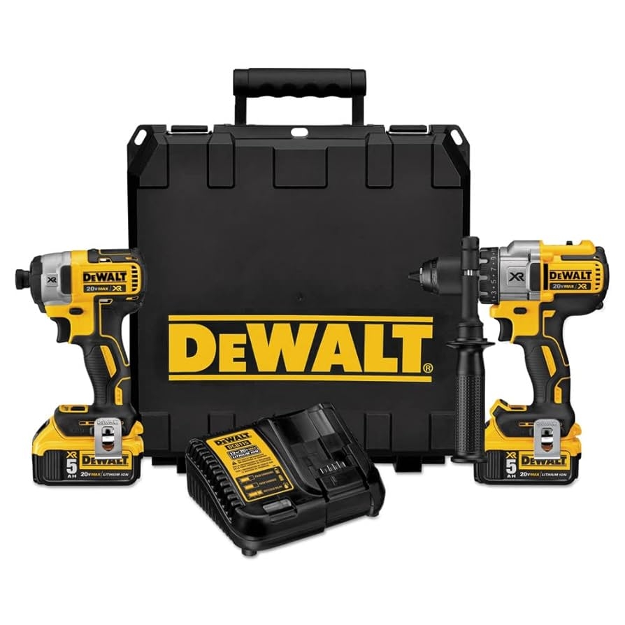 Amazon DEWALT 20V MAX Hammer Drill And Impact Driver Cordless Power Tool Combo Kit With 2 Batteries And Charger DCK299P2 