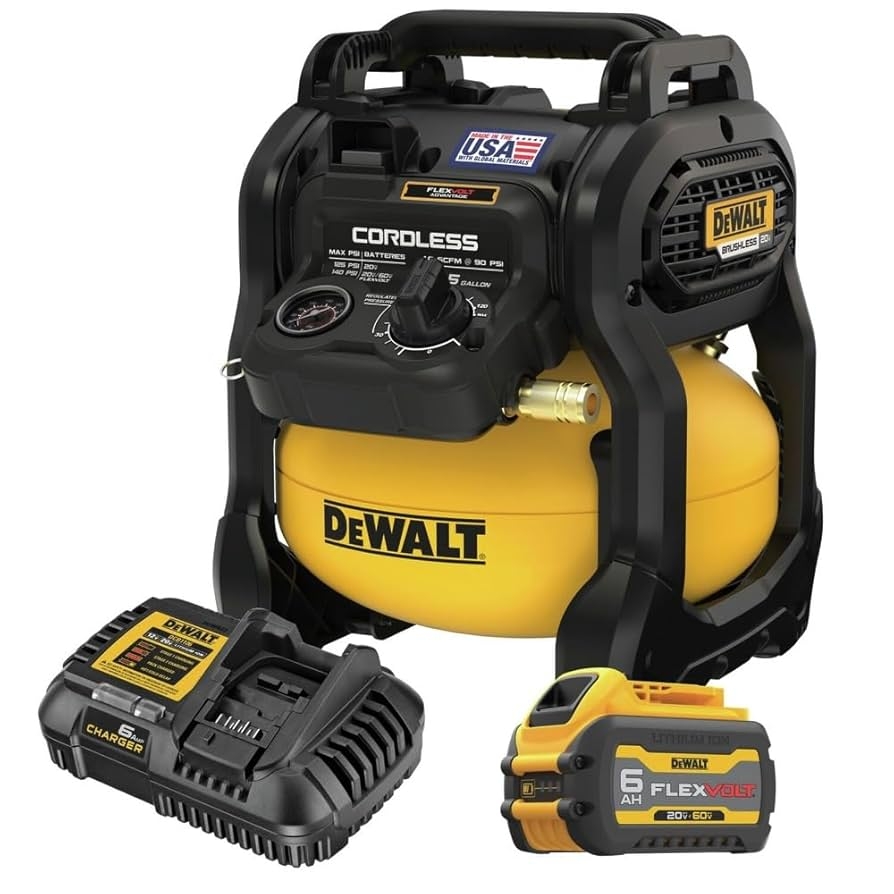 Amazon DEWALT 20V MAX Portable Cordless Air Compressor Kit 2 5 Gallons 140 PSI Brushless With Battery Charger DCC2520T1 Tools Home Improvement