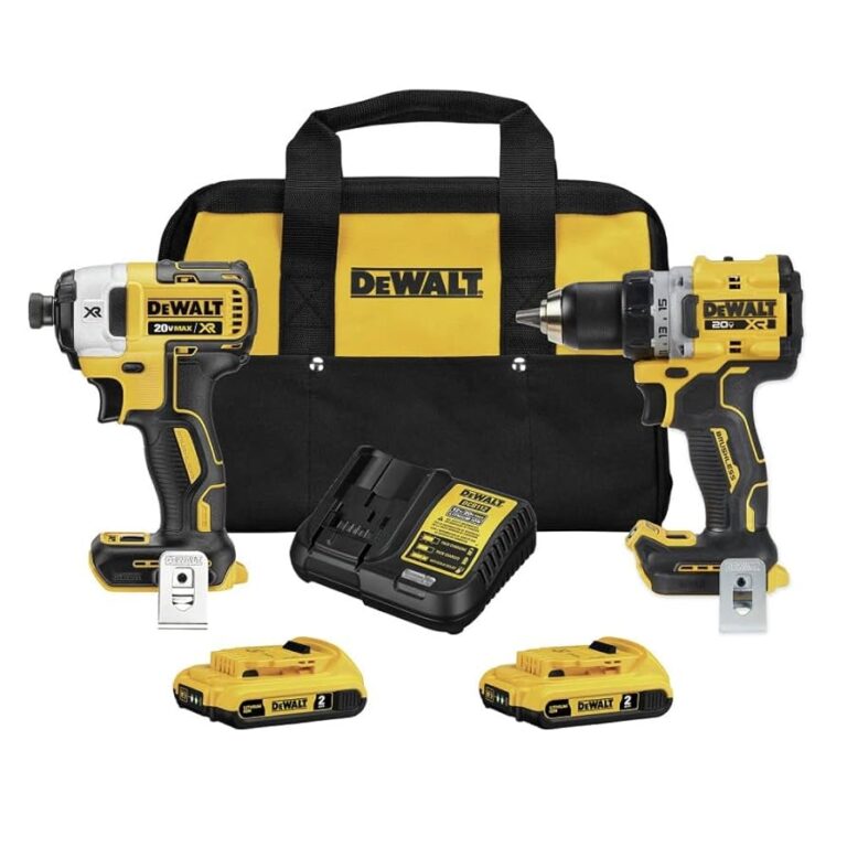 Amazon DEWALT 20V MAX XR Cordless 1 2 In Drill Driver And 1 4 In Impact Driver Kit With 2 2Ah Batteries Charger DCK248D2 Tools Home Improvement