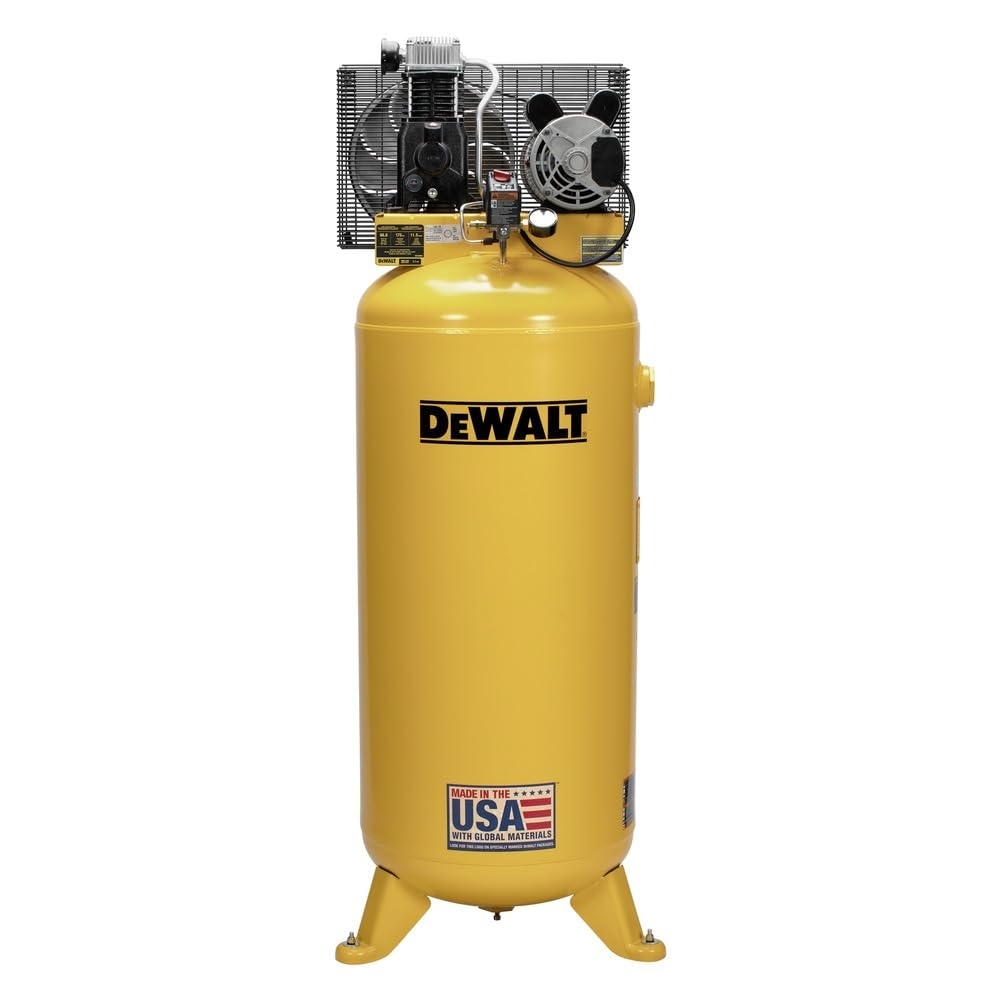 Amazon DEWALT 60 Gallon Vertical Air Compressor Stationary 3 7 HP 175 Max PSI Oil Lubricated ASME Tank Industrial Grade Performance For Reliable Use In Workshop Or Garage Tools Home Improvement