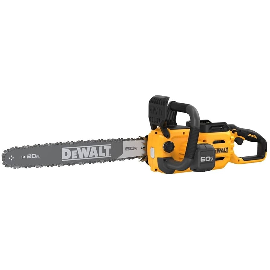Amazon DEWALT 60V MAX Cordless Chainsaw Kit 20 In Battery Charger Included DCCS677Y1 Patio Lawn Garden