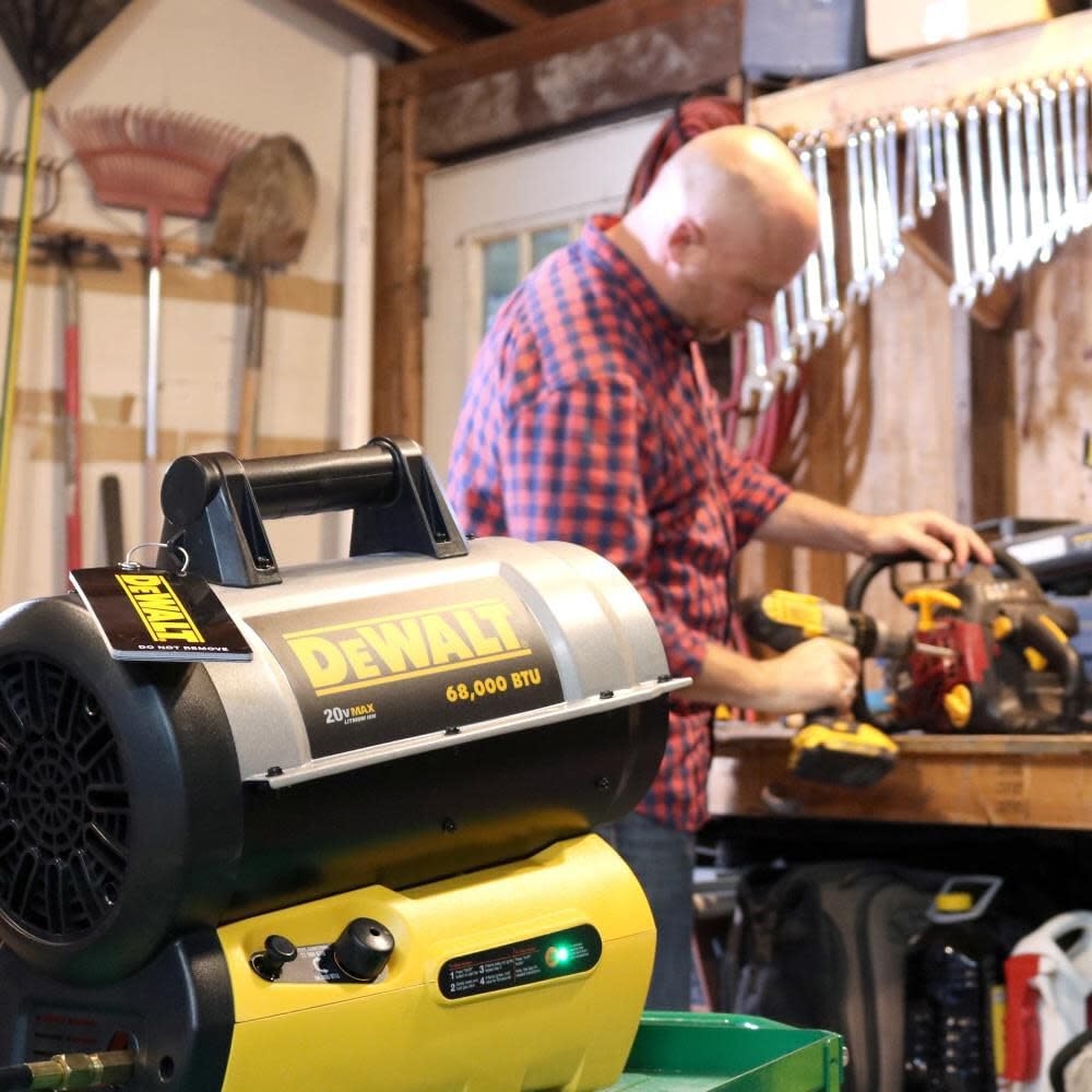 Amazon DEWALT 68 000 BTU Cordless Portable Forced Air Propane Heater Tools Home Improvement