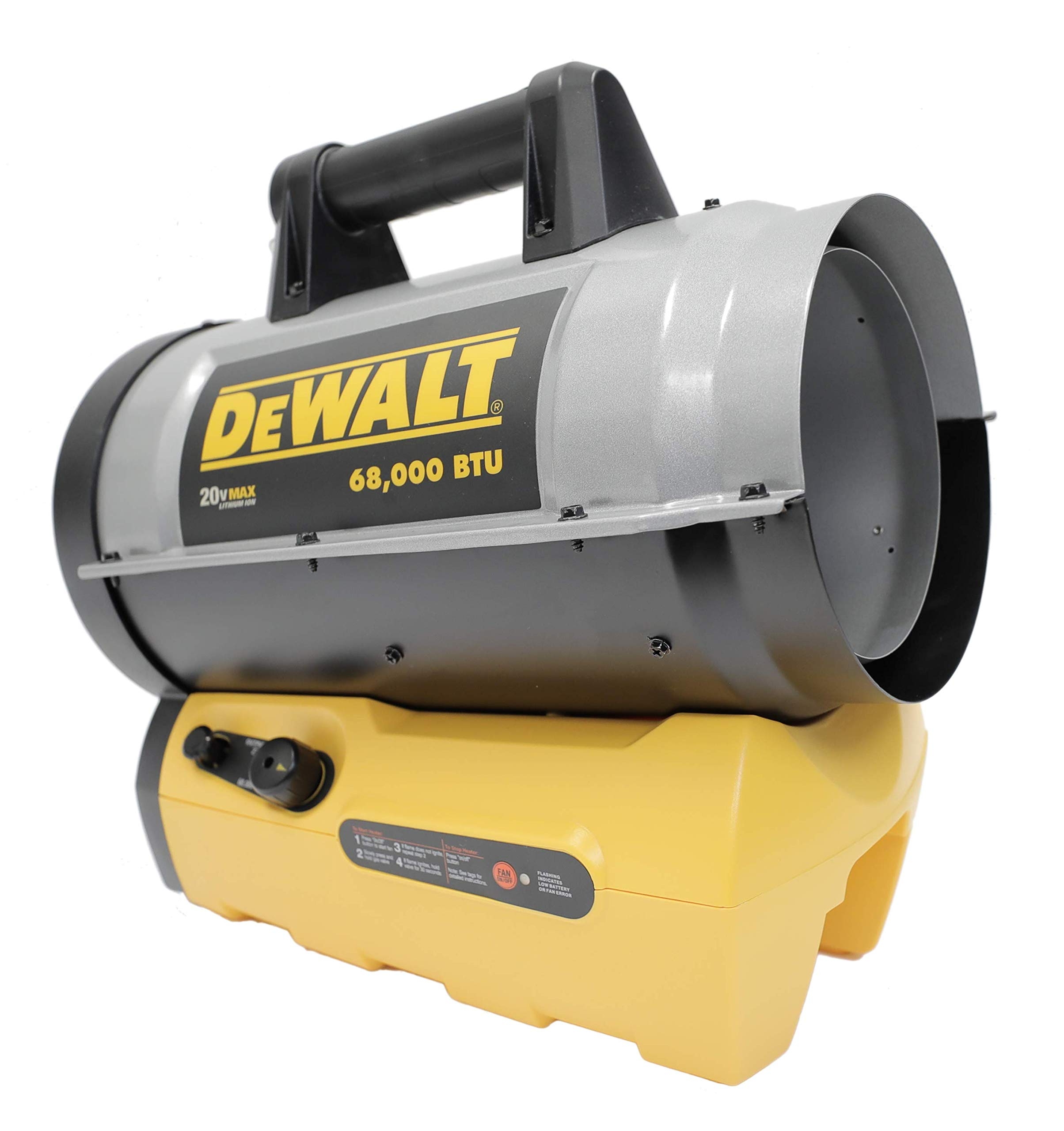Amazon DEWALT 68 000 BTU Hybrid Portable Forced Air Propane 
