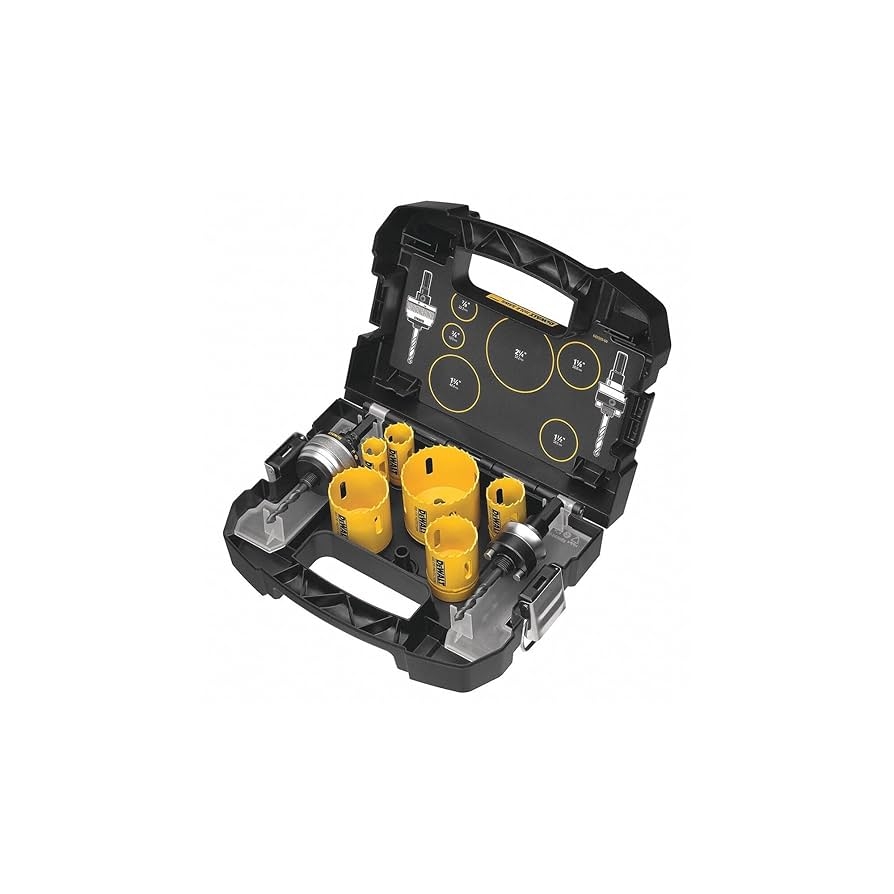 Amazon DEWALT Bi Metal Hole Saw Kit For Wood Metal And Plastic D180001 Tools Home Improvement